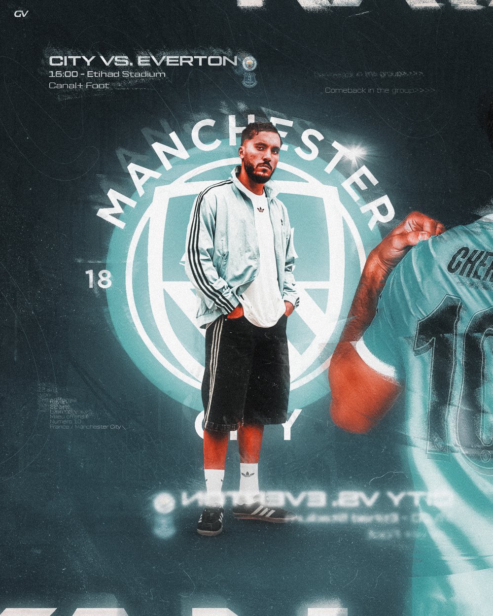 Affiche Rayan Cherki - City vs Everton