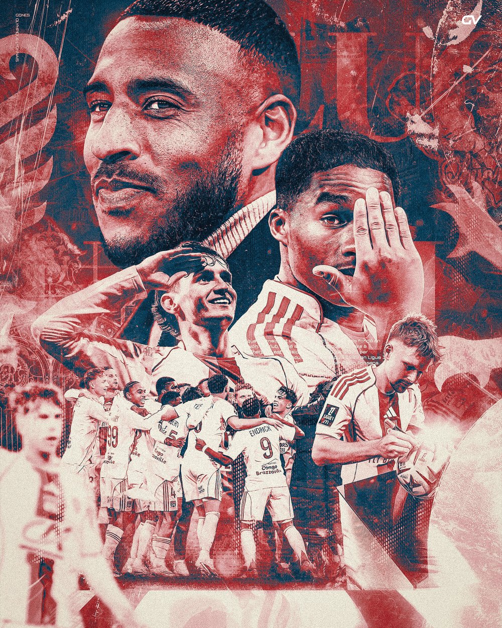 Affiche Olympique Lyonnais - Hommage